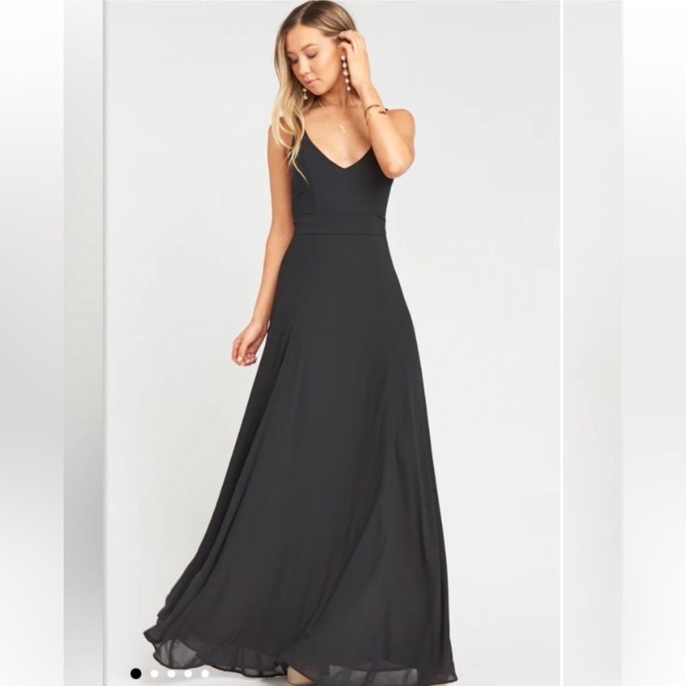 Show Me Your MuMu Black V-Neck Maxi Dress